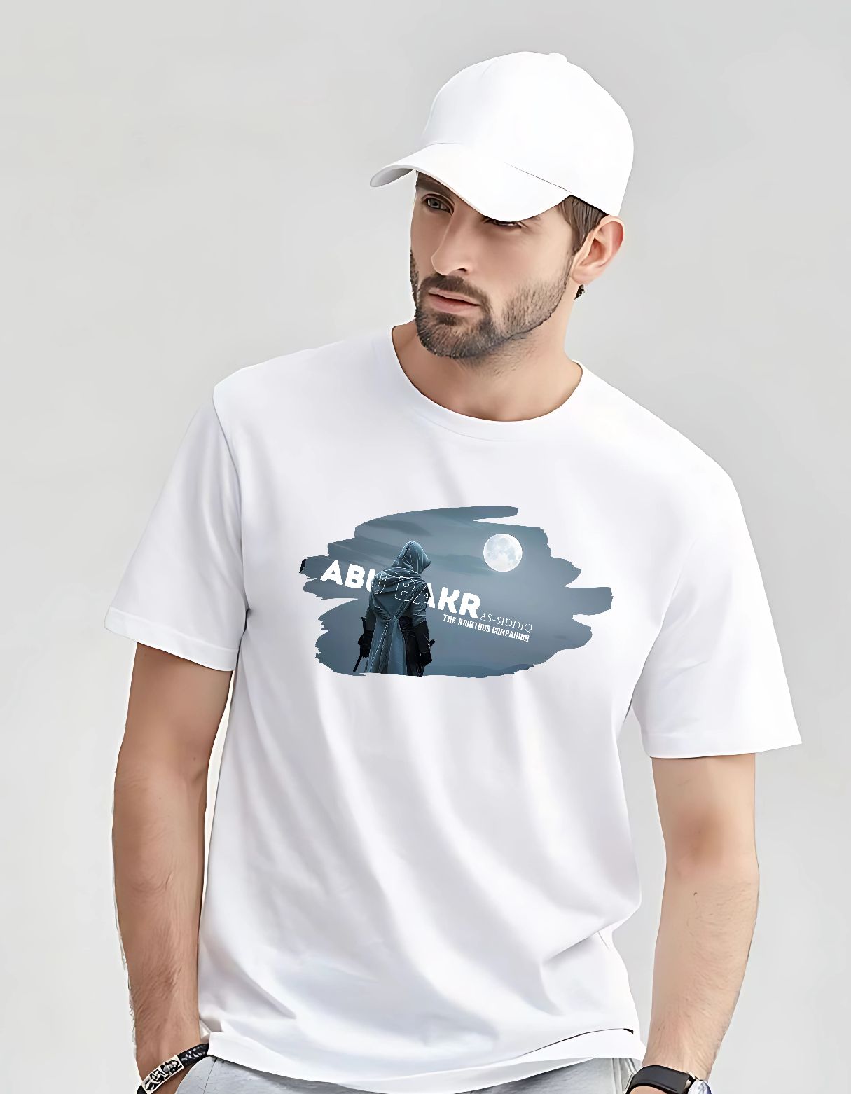 Abu Bakr R.A. Islamic Tshirt for muslims| 100% cotton Premium Half-sleeved For Men