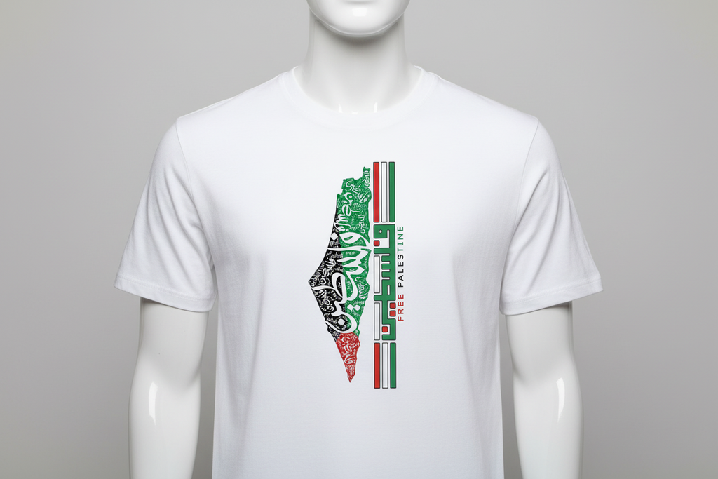 Free Palestine 180 GSM Premium Half-sleeved Tshirt For Mens