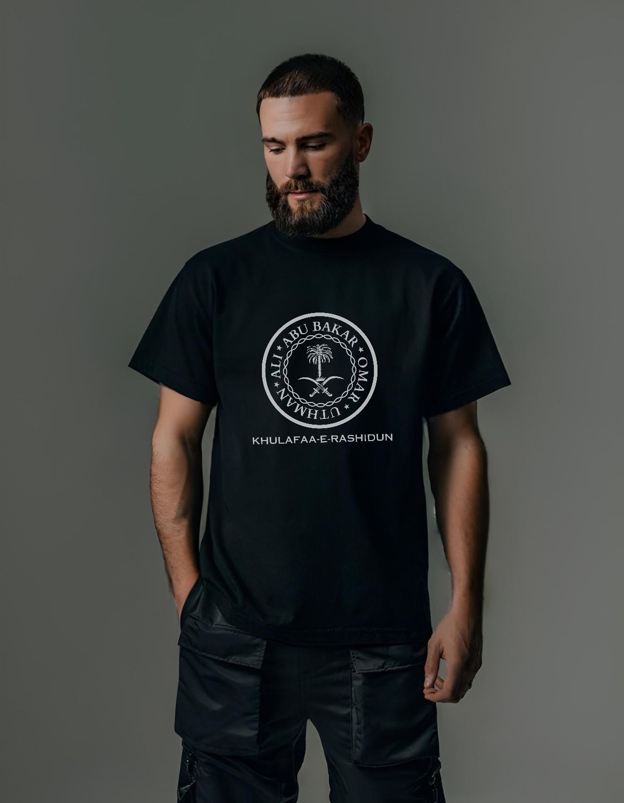 Khulafa -e- Rashidun 180 GSM Premium Half-sleeved T-shirts For Men