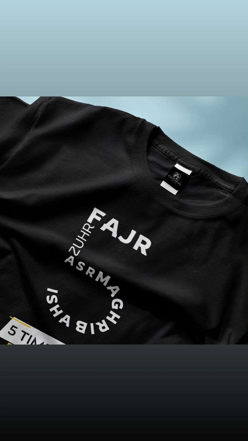 5 Times of Success Islamic Tshirt for muslims| 100% cotton Premium Half-sleeved T-shirts For Men