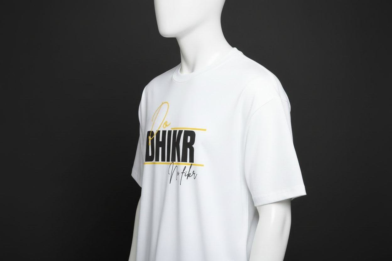 Do Dhikr No Fikr Islamic Tshirt for muslims| 100% cotton Premium Oversized T-shirts For Men