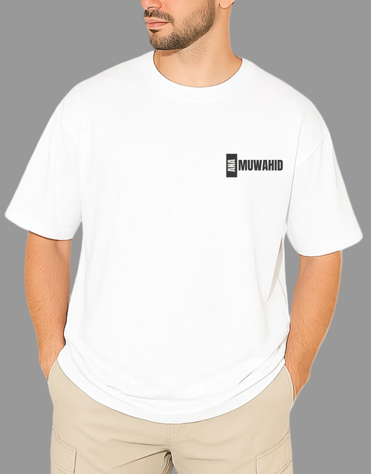 Ana Muwahid 240 gsm Premium Oversized Tshirt For Mens