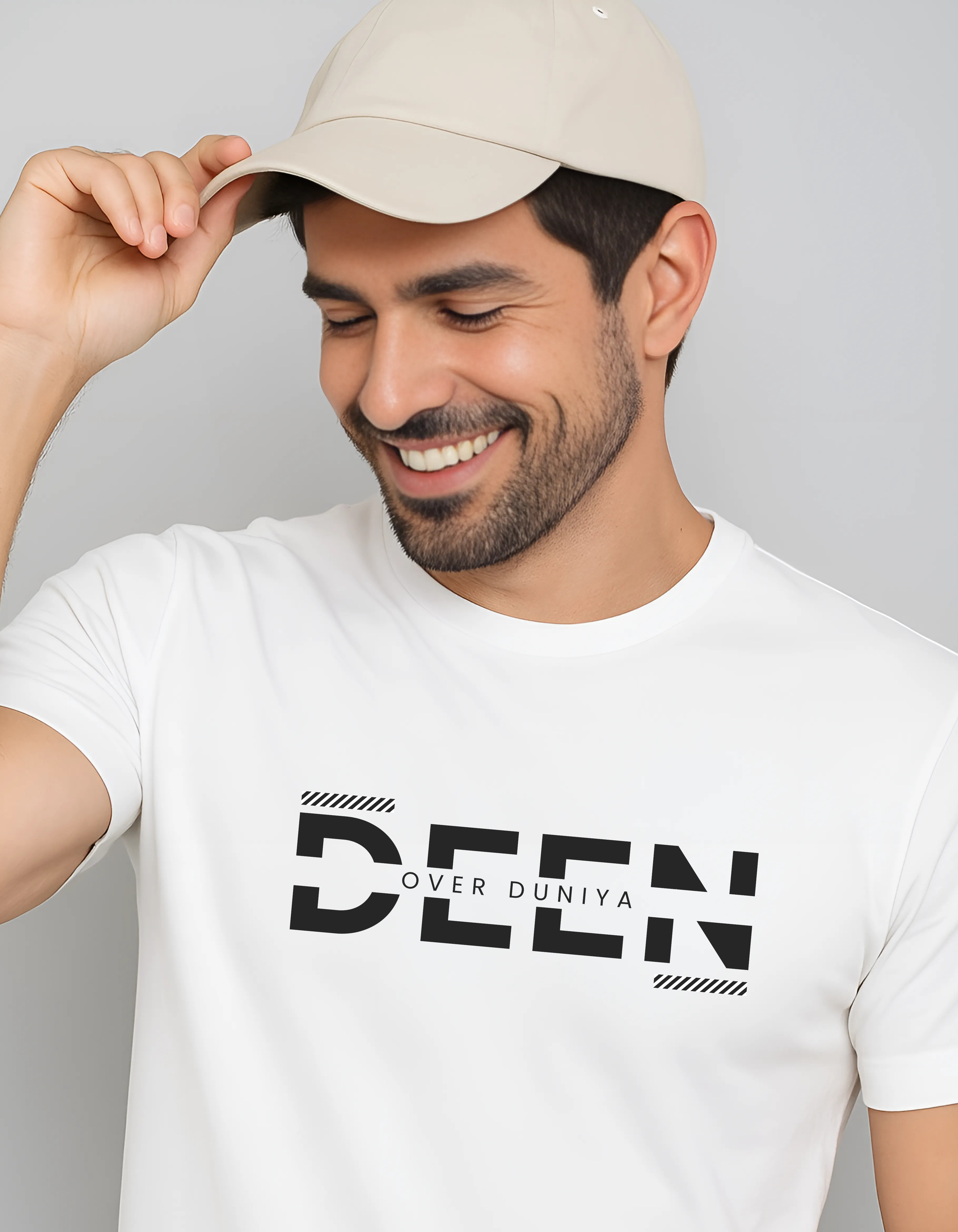 Deen Over Duniya | Islamic Tshirt for muslims| 100% cotton Premium Half-sleeved For Men.