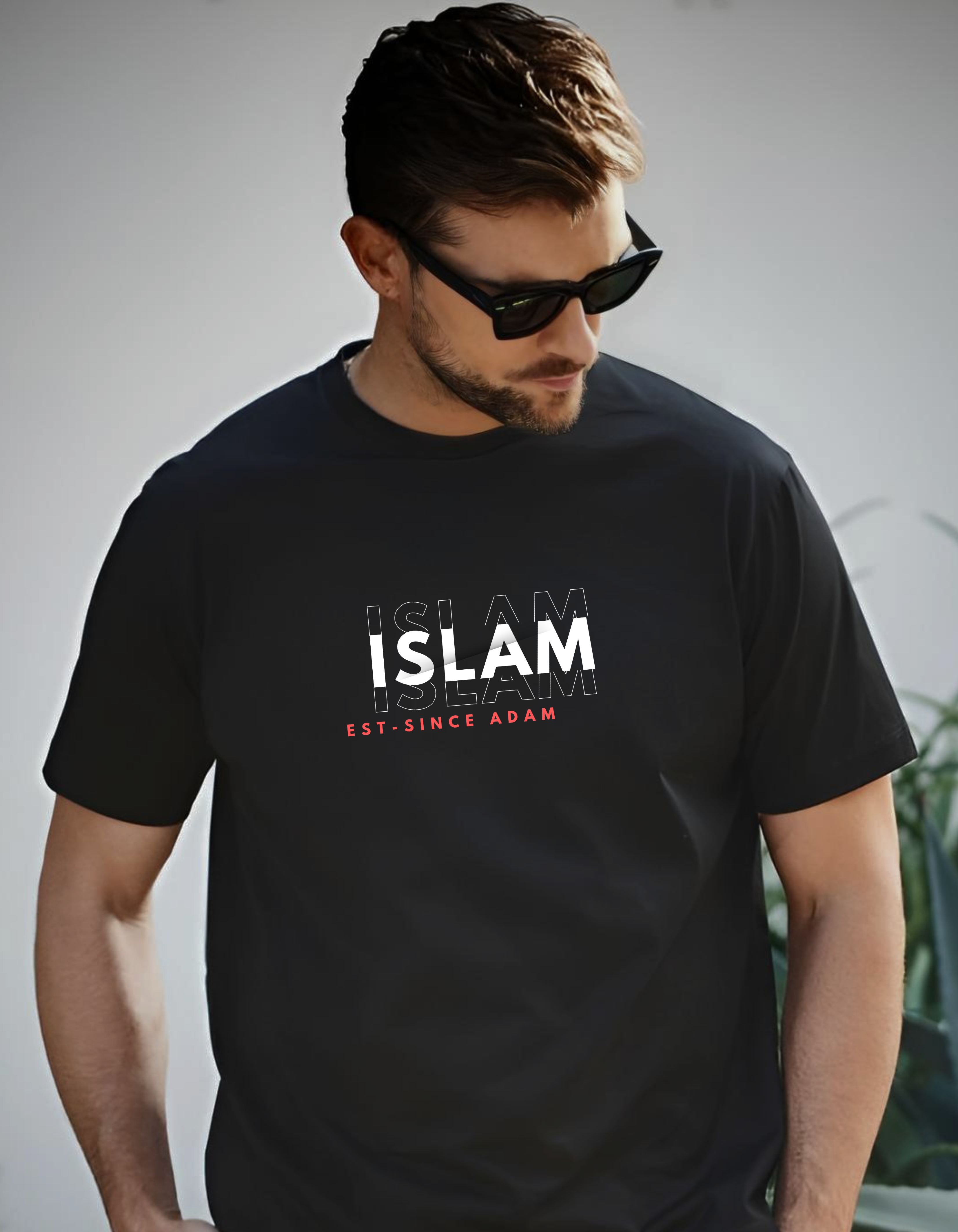 Islam Est Since Adam A.S. 180 GSM Premium Half-sleeved T-shirts For Men