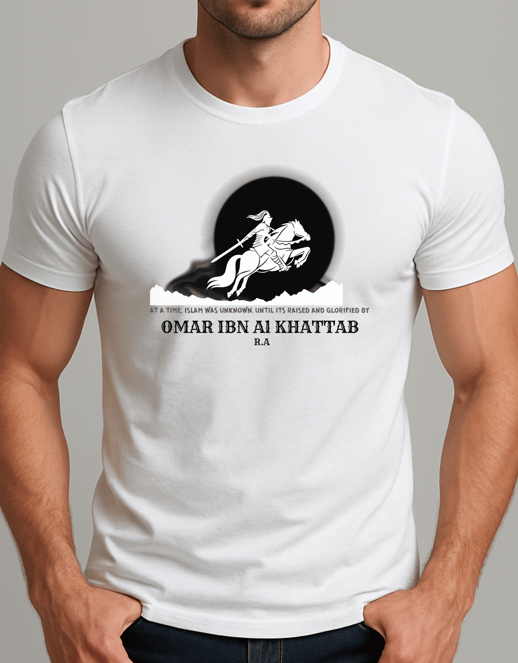Omar Ibn Khattab R.A. 180 gsm Premium Tshirt For Mens
