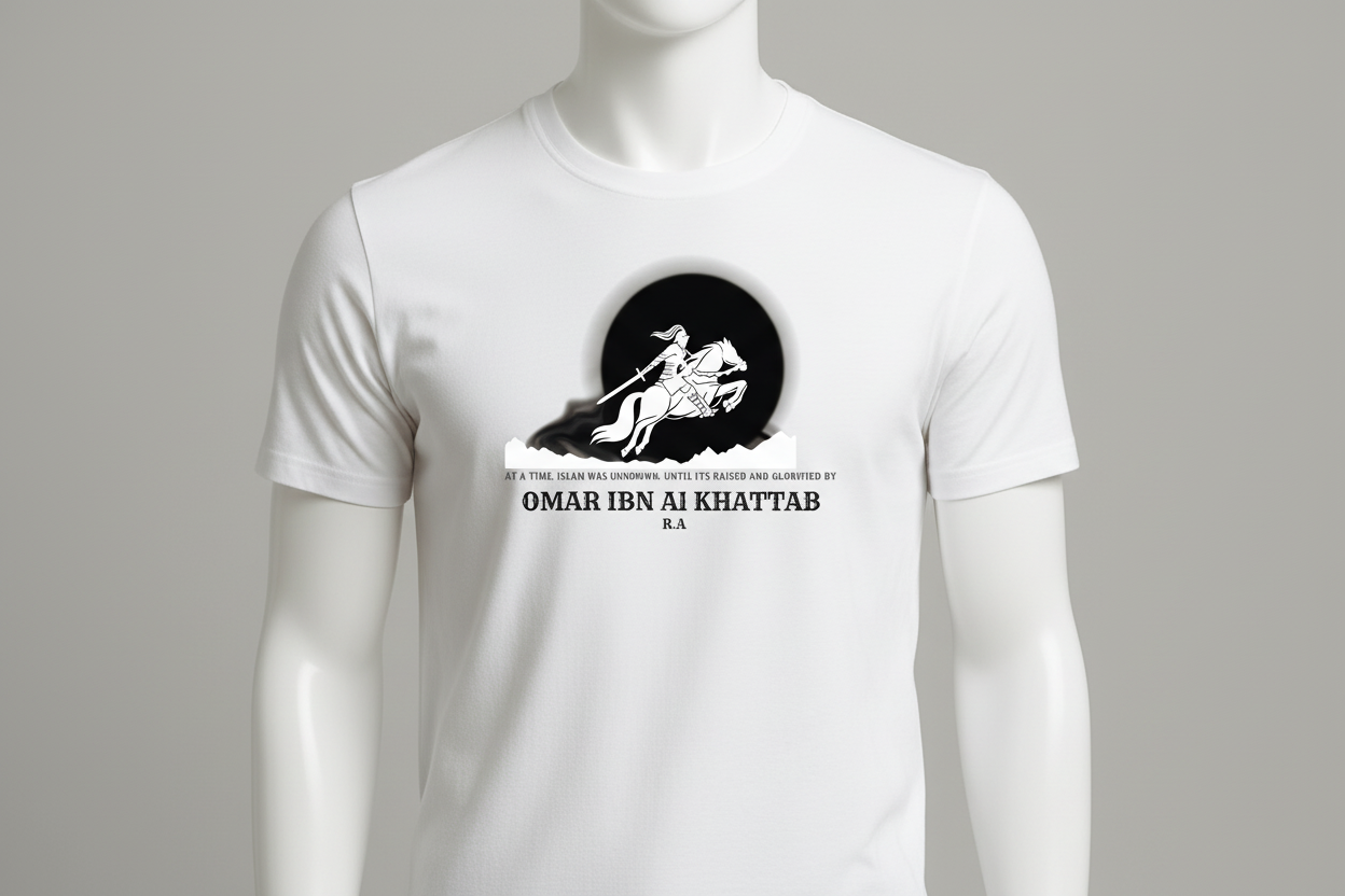 Omar Ibn Khattab R.A. 180 gsm Premium Tshirt For Mens