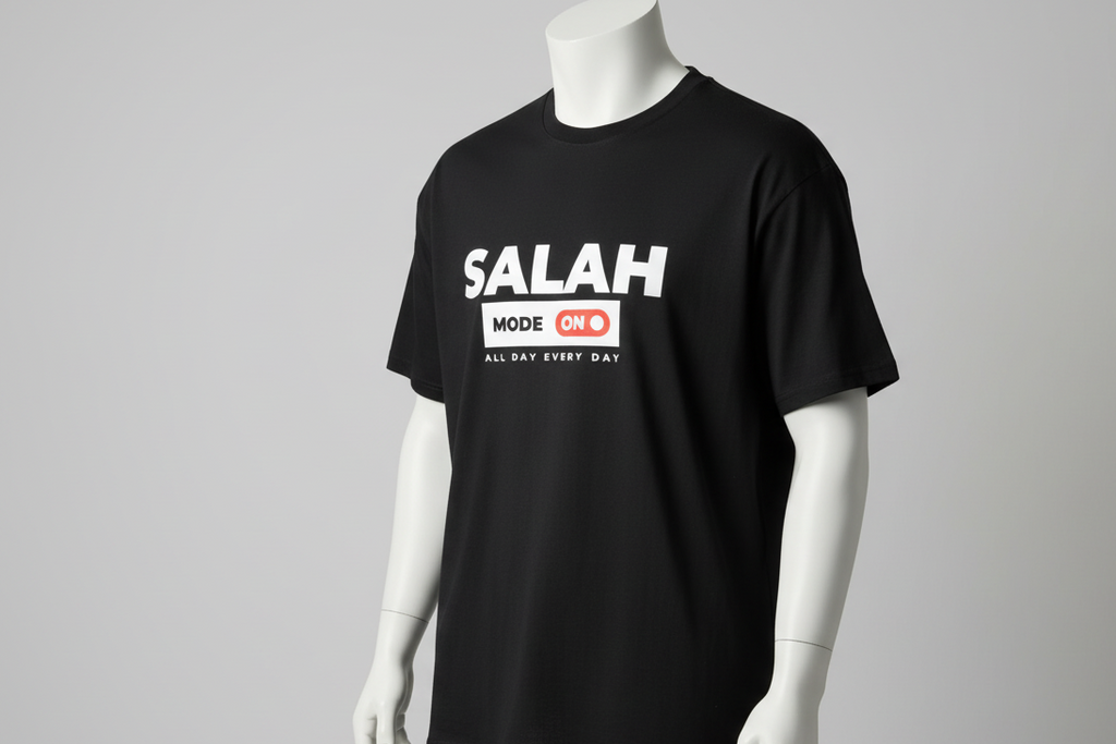 Salah Mode On Islamic Tshirt for muslims| 100% cotton Premium Oversized T-shirts For Men