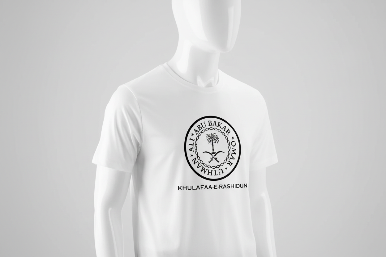 Khulafa -e- Rashidun 180 GSM Premium Half-sleeved T-shirts For Men