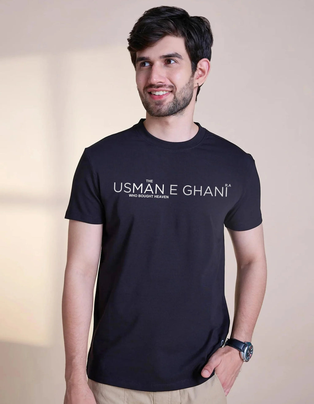 Usman ibn Affan r.a | Islamic Tshirt for muslims| 100% cotton Premium Half-sleeved For Men.