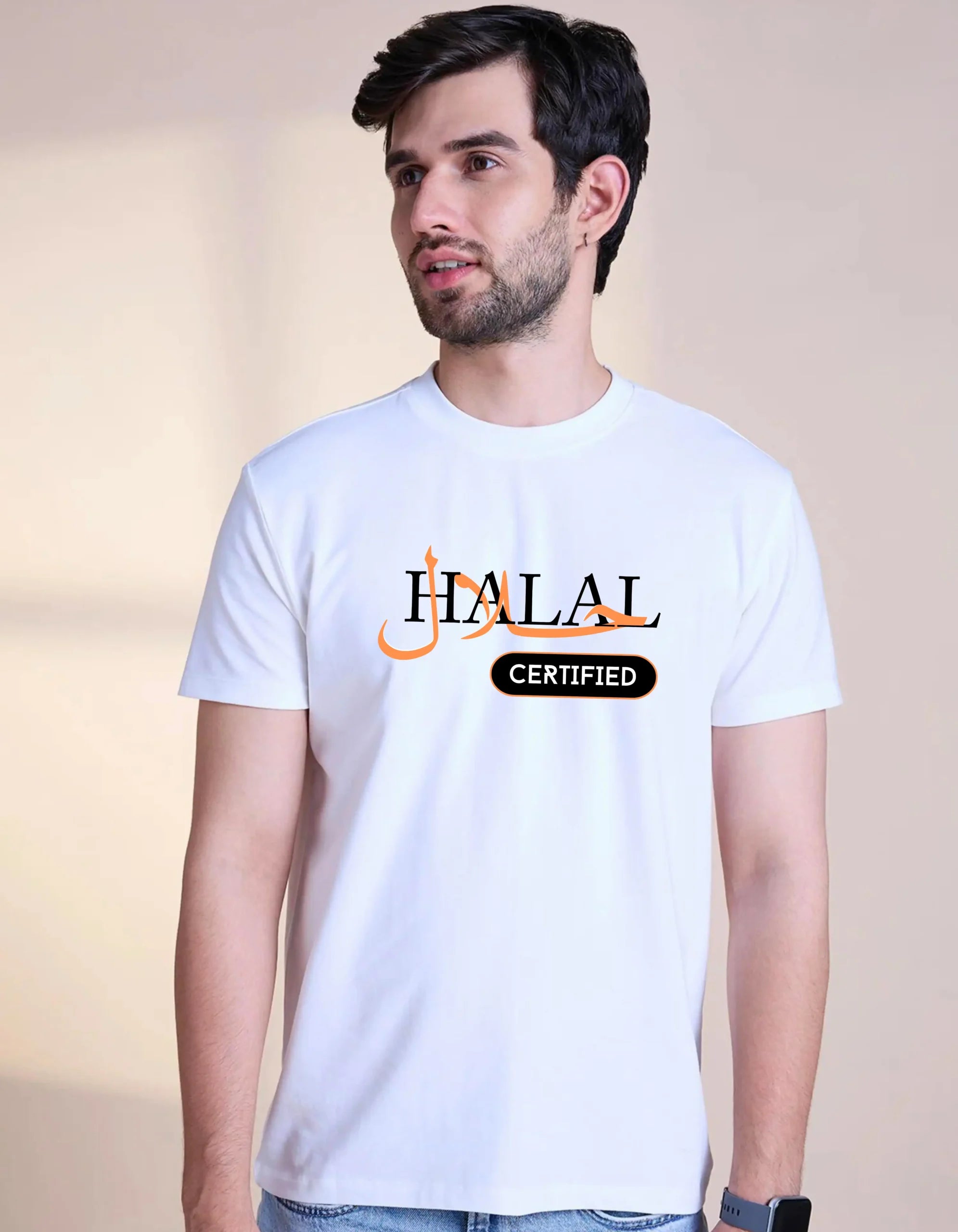 Halal Certified| Islamic Tshirt for muslims| 100% cotton Premium Half-sleeved For Men.