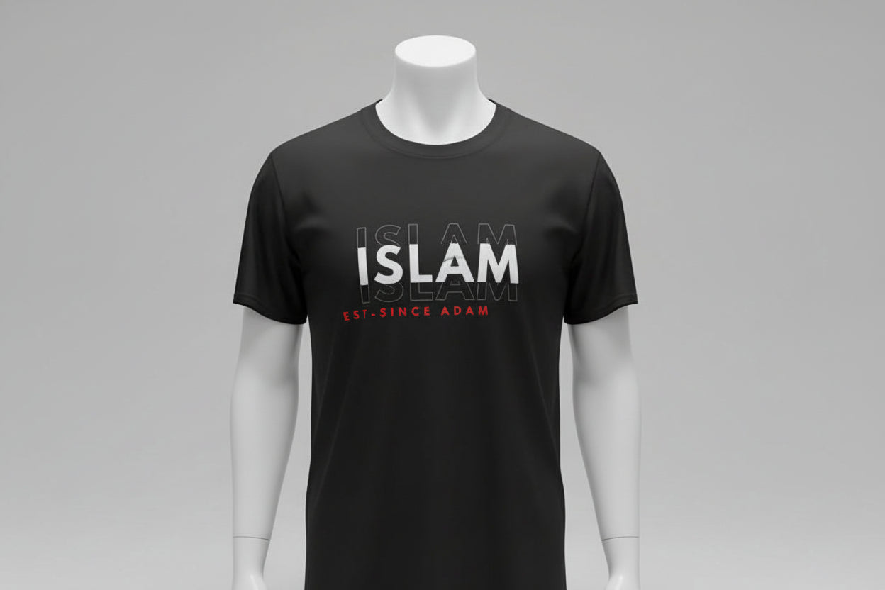 Islam Est Since Adam A.S. 180 GSM Premium Half-sleeved T-shirts For Men