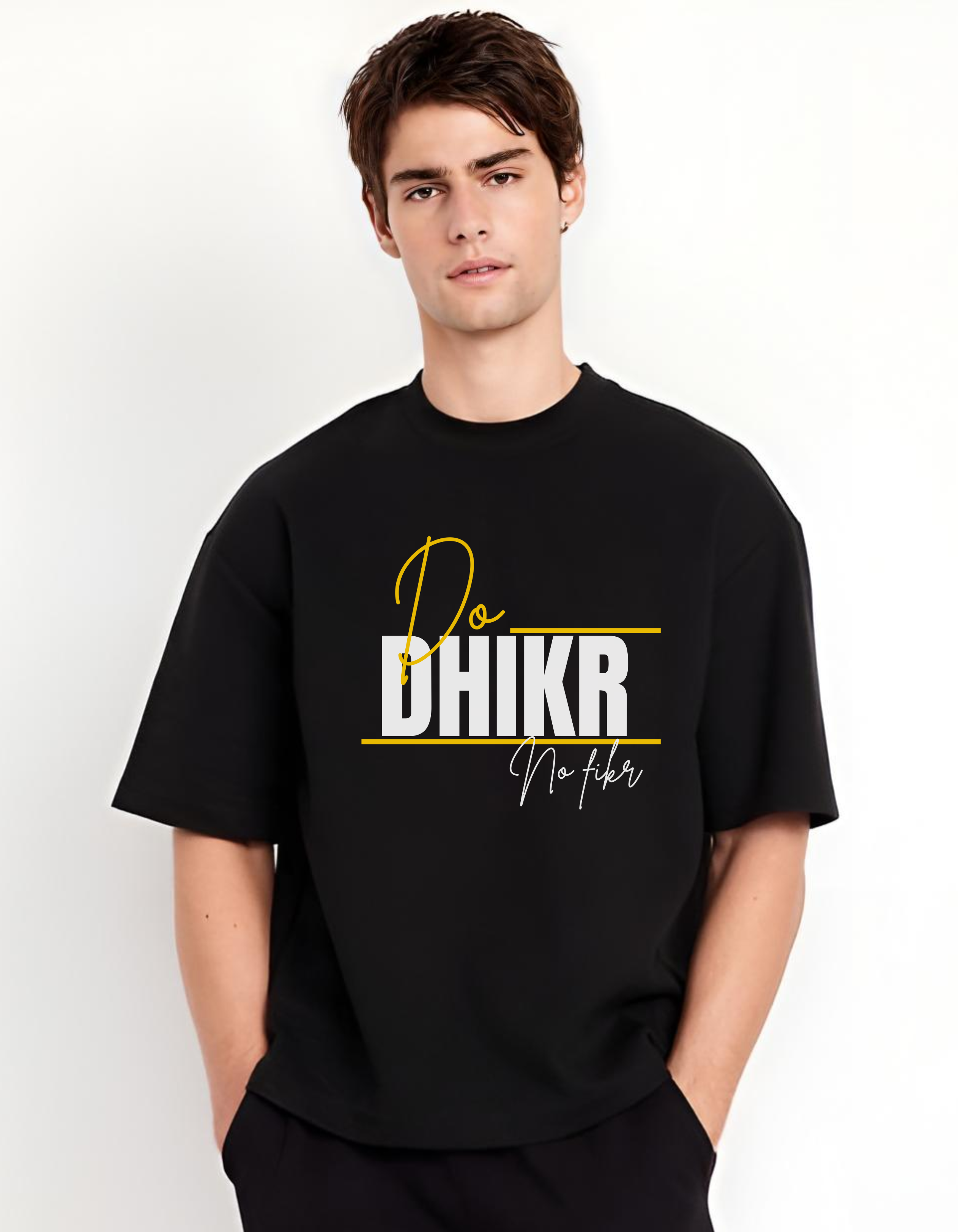 Do Dhikr No Fikr Islamic Tshirt for muslims| 100% cotton Premium Oversized T-shirts For Men