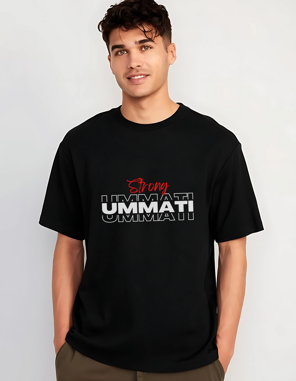 Strong Ummati Round neck Half sleeve Islamic t-shirt