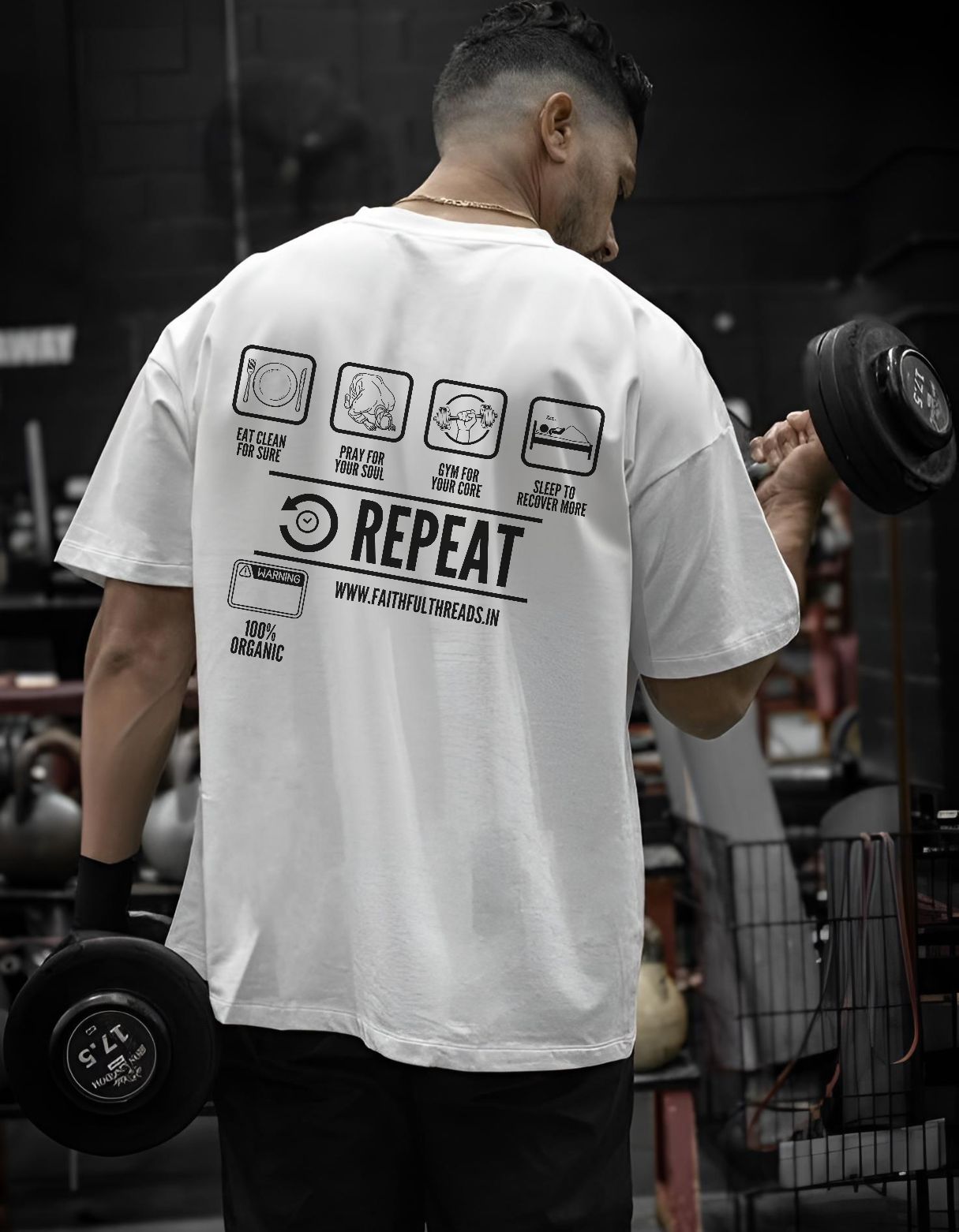 Eat sleep pray repeat oversized tshirt premium Quality 240 gsm french Terry cotton