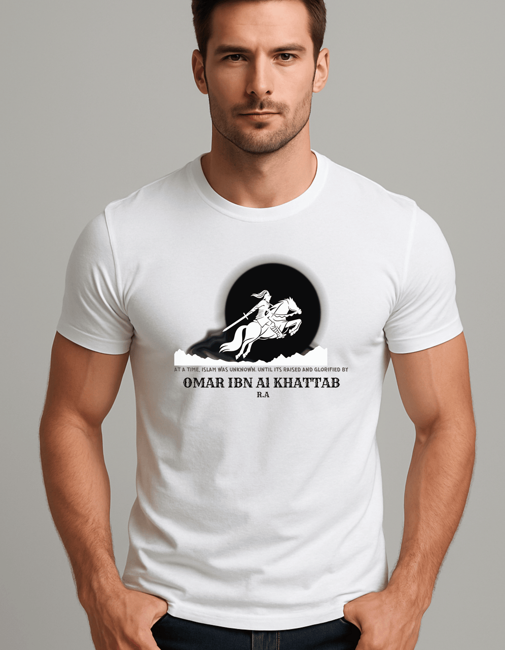 Omar Ibn Khattab Half sleeve Round neck Islamic t-shirt