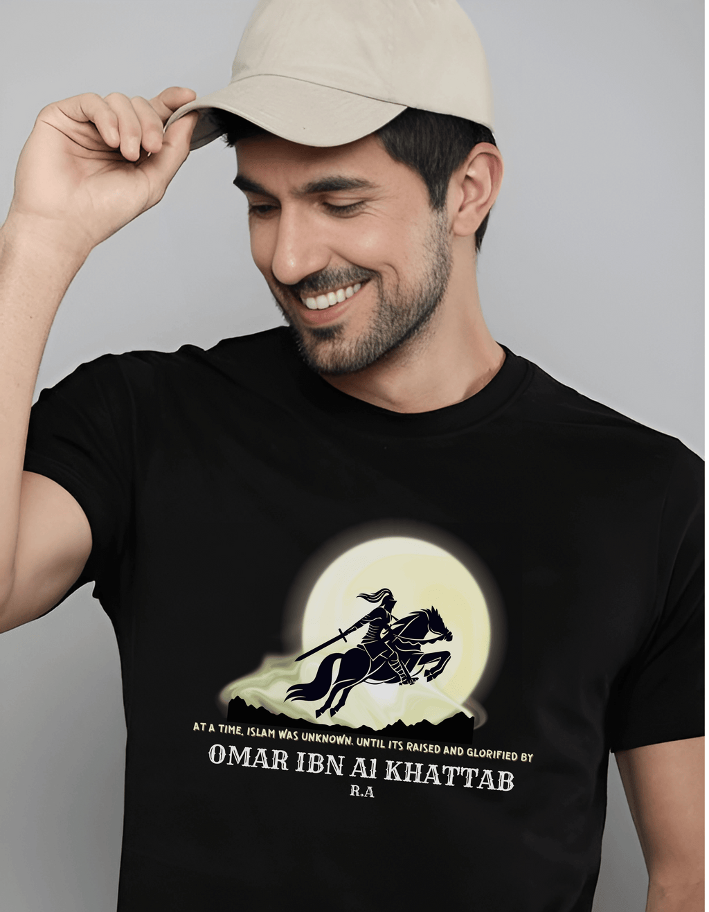 Omar Ibn Khattab Half sleeve Round neck Islamic t-shirt